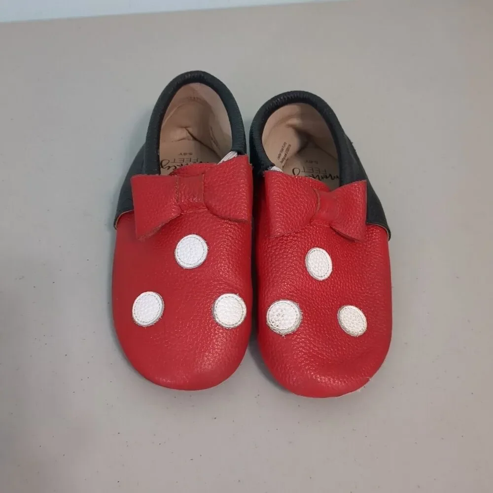 Monkey Feet Minnie Mouse Leather 5-6 years